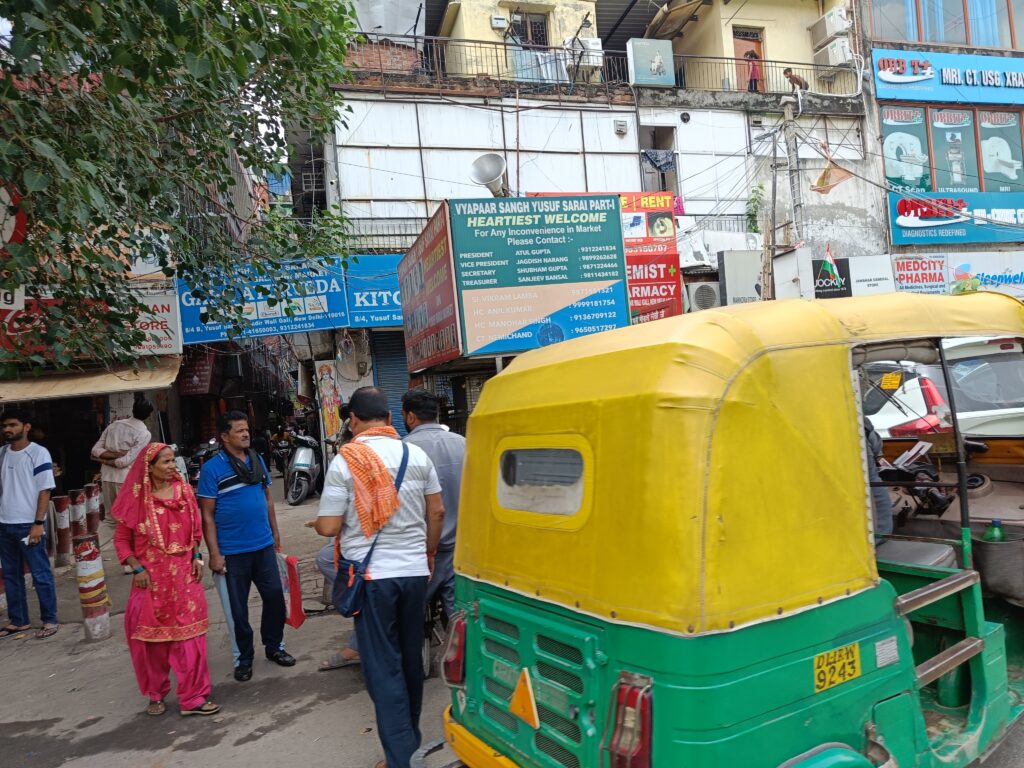 Chemist shop in Yusuf Sarai Market, Delhi