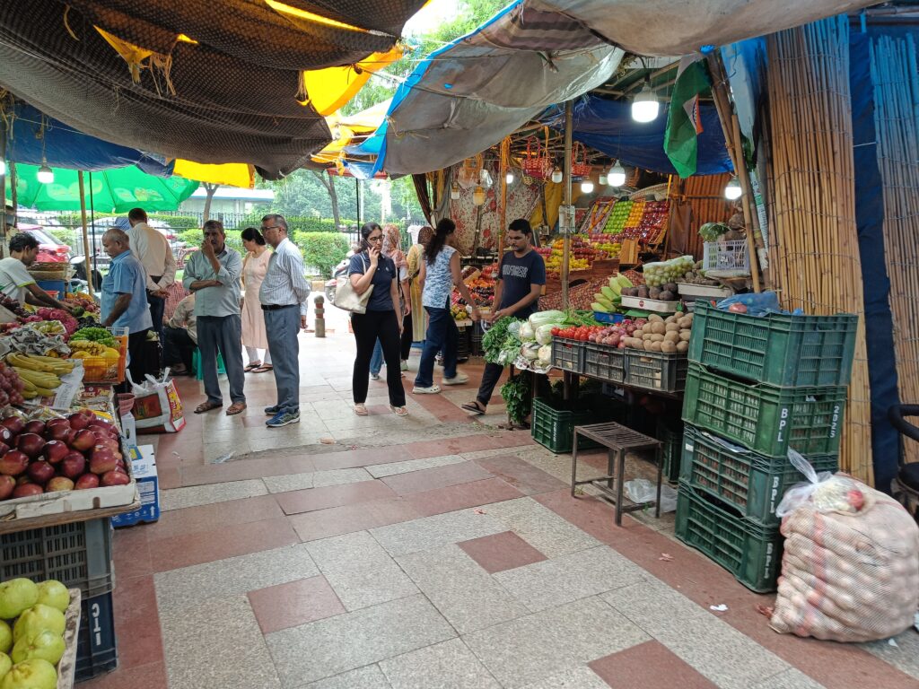 vegetable shop in ina market delhi
